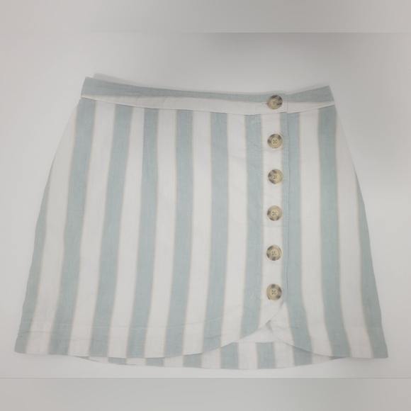 Abercrombie & Fitch Linen/Cotton Blend Striped Mini Skirt - Picture 7 of 11